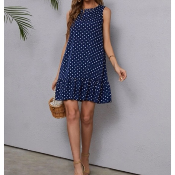 Boho polka dots ruffle hem dress - Picture 9 of 16